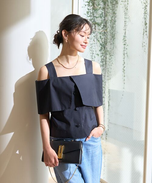 Rouge vif la cle / ルージュ・ヴィフ ラクレ シャツ・ブラウス | ケープオフショルブラウス | 詳細13