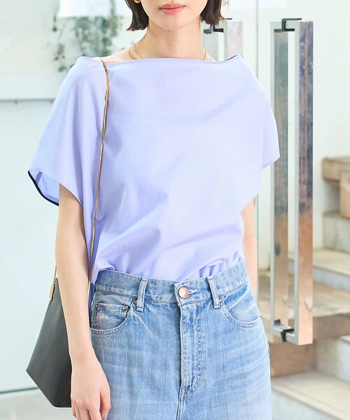 Rouge vif la cle/ルージュ・ヴィフ ラクレ ドレープカラーアシメブラウス【予約】 ブルー F Rouge vif la cle/ルージュ・ヴィフ ラクレ ドレープカラーアシメブラウス【予約】 ブルー F