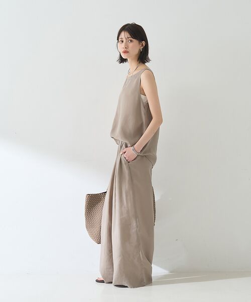 Rouge vif la cle / ルージュ・ヴィフ ラクレ キャミソール・チューブトップ | 【セットアップ対応】２WAYキュプラフィブリルノースリブラウス | 詳細5