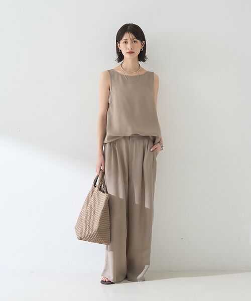 Rouge vif la cle / ルージュ・ヴィフ ラクレ キャミソール・チューブトップ | 【セットアップ対応】２WAYキュプラフィブリルノースリブラウス | 詳細9