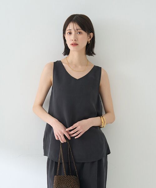 Rouge vif la cle / ルージュ・ヴィフ ラクレ キャミソール・チューブトップ | 【セットアップ対応】２WAYキュプラフィブリルノースリブラウス | 詳細19