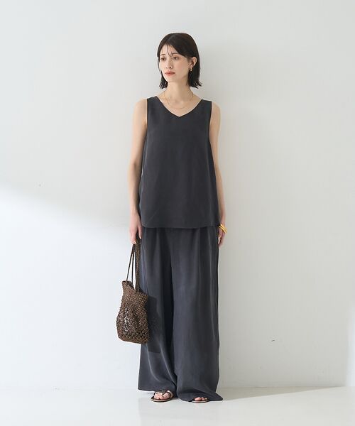 Rouge vif la cle / ルージュ・ヴィフ ラクレ キャミソール・チューブトップ | 【セットアップ対応】２WAYキュプラフィブリルノースリブラウス | 詳細25