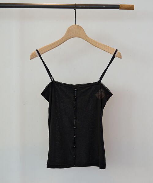 Rouge vif la cle / ルージュ・ヴィフ ラクレ キャミソール・チューブトップ | レース付きキャミソール（ブラック）