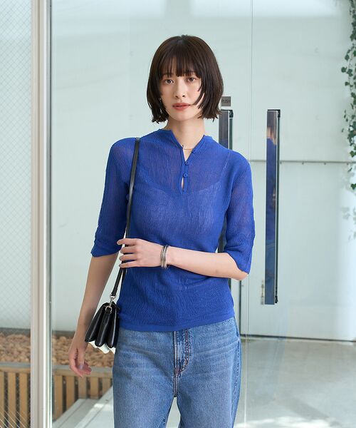 Rouge vif la cle / ルージュ・ヴィフ ラクレ ニット・セーター | 両畦スリットシアーニットプルオーバー | 詳細1