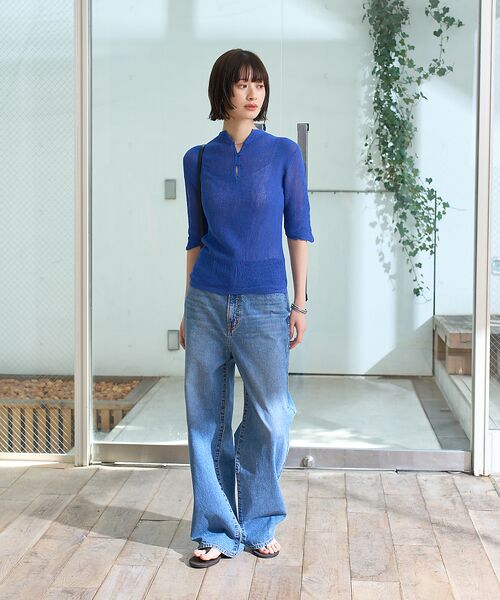 Rouge vif la cle / ルージュ・ヴィフ ラクレ ニット・セーター | 両畦スリットシアーニットプルオーバー | 詳細10