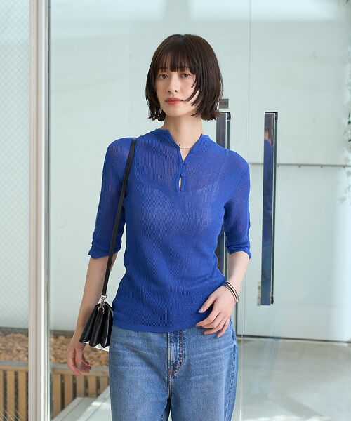 Rouge vif la cle / ルージュ・ヴィフ ラクレ ニット・セーター | 両畦スリットシアーニットプルオーバー | 詳細3