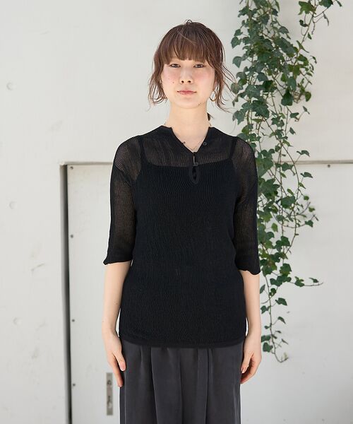 Rouge vif la cle / ルージュ・ヴィフ ラクレ ニット・セーター | 両畦スリットシアーニットプルオーバー | 詳細25