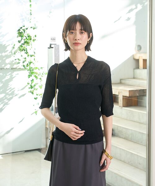 Rouge vif la cle / ルージュ・ヴィフ ラクレ ニット・セーター | 両畦スリットシアーニットプルオーバー | 詳細17