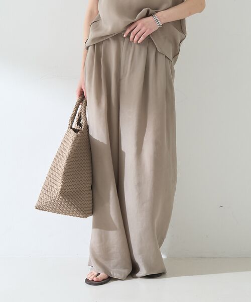 Rouge vif la cle / ルージュ・ヴィフ ラクレ パンツ | 【セットアップ対応】キュプラフィブリル ワイドパンツ | 詳細1