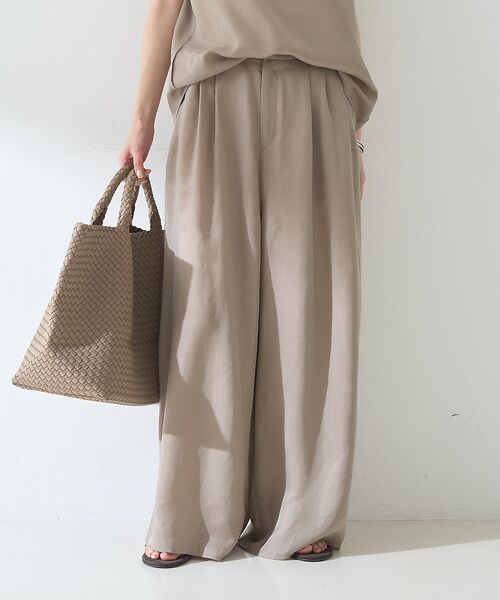 Rouge vif la cle / ルージュ・ヴィフ ラクレ パンツ | 【セットアップ対応】キュプラフィブリル ワイドパンツ | 詳細2