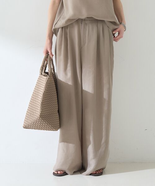 Rouge vif la cle / ルージュ・ヴィフ ラクレ パンツ | 【セットアップ対応】キュプラフィブリル ワイドパンツ | 詳細3