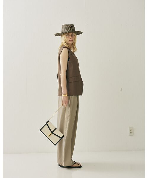 Rouge vif la cle / ルージュ・ヴィフ ラクレ パンツ | 【セットアップ対応】キュプラフィブリル ワイドパンツ | 詳細6