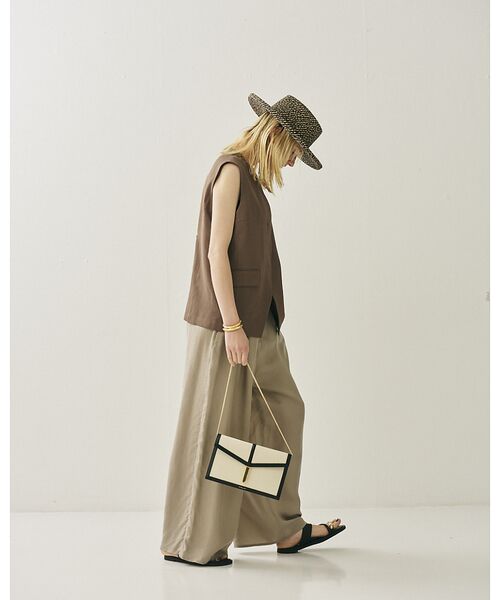 Rouge vif la cle / ルージュ・ヴィフ ラクレ パンツ | 【セットアップ対応】キュプラフィブリル ワイドパンツ | 詳細9