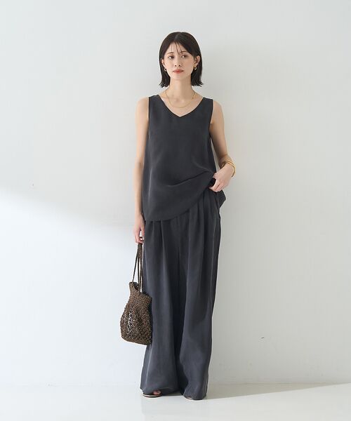 Rouge vif la cle / ルージュ・ヴィフ ラクレ パンツ | 【セットアップ対応】キュプラフィブリル ワイドパンツ | 詳細22