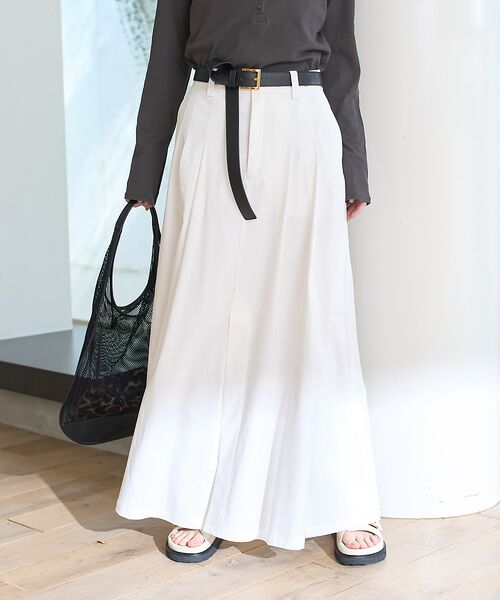 Rouge vif la cle / ルージュ・ヴィフ ラクレ ロング・マキシ丈スカート | タックフレアマキシスカート | 詳細1