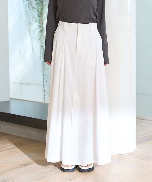 Rouge vif la cle / ルージュ・ヴィフ ラクレ ロング・マキシ丈スカート | タックフレアマキシスカート | 詳細12