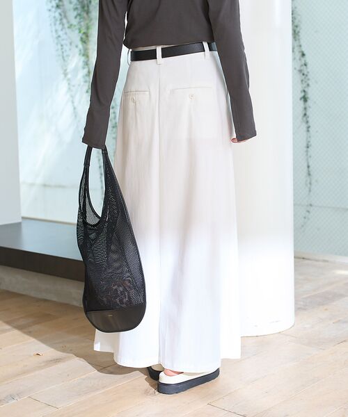 Rouge vif la cle / ルージュ・ヴィフ ラクレ ロング・マキシ丈スカート | タックフレアマキシスカート | 詳細4