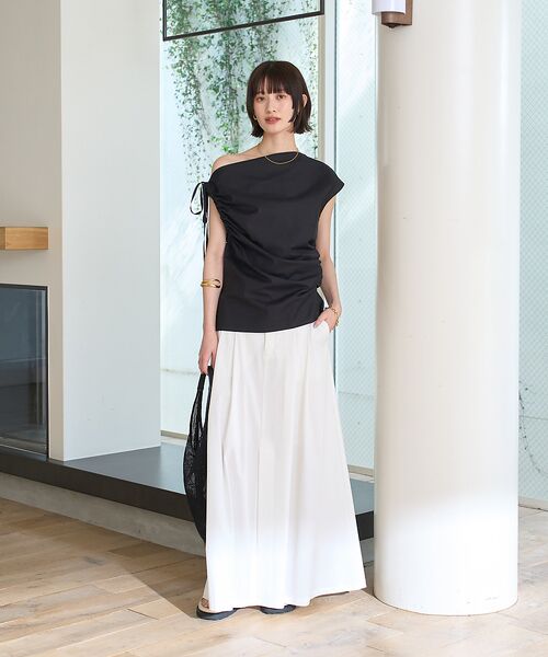 Rouge vif la cle / ルージュ・ヴィフ ラクレ ロング・マキシ丈スカート | タックフレアマキシスカート | 詳細5