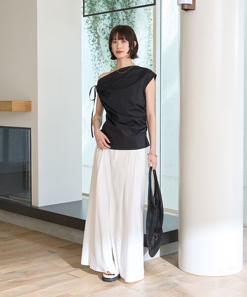 Rouge vif la cle / ルージュ・ヴィフ ラクレ ロング・マキシ丈スカート | タックフレアマキシスカート | 詳細6