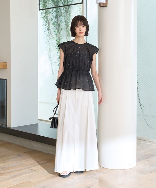 Rouge vif la cle / ルージュ・ヴィフ ラクレ ロング・マキシ丈スカート | タックフレアマキシスカート | 詳細8