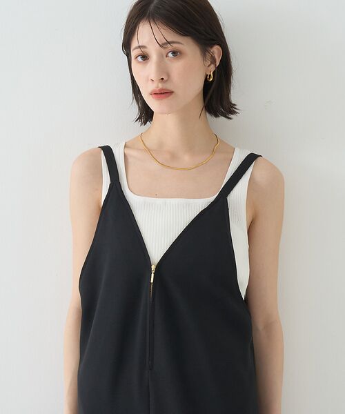 Rouge vif la cle / ルージュ・ヴィフ ラクレ サロペット・オールインワン | 【吸湿速乾】ドライタッチフロントジップサロペット | 詳細5