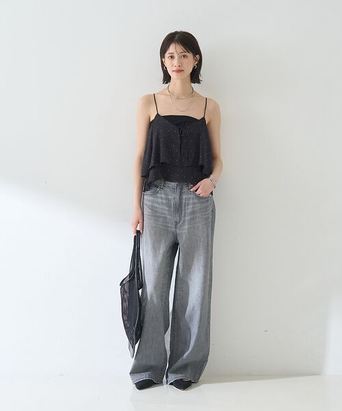 r70 INC ダークティール Vネック ビスチェ シルク TICCA/ティッカ】シルク2wayビスチェ （キャミソール・チューブ