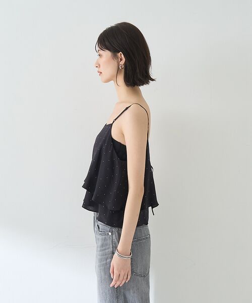r70 INC ダークティール Vネック ビスチェ シルク TICCA/ティッカ】シルク2wayビスチェ （キャミソール・チューブ