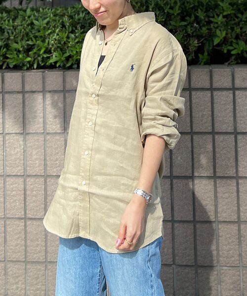 ポロ　ラルフローレン　長袖ブラウス　リネン POLO RALPH LAUREN 未使用品 ラルフローレン タグ付き ブラウス