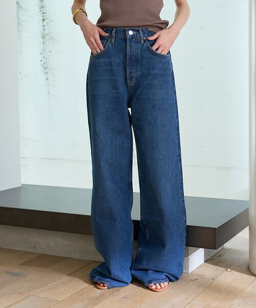 Rouge vif la cle / ルージュ・ヴィフ ラクレ デニムパンツ | 【AGOLDE/エーゴールドイー】DAME JEAN NO CUFF  ハイライ（ブルー）