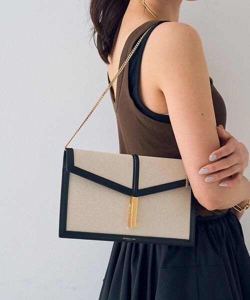 Rouge vif la cle/ルージュ・ヴィフ ラクレ 【DEMELLIER/デメリエー】The Tokyo Clutch クラッチバッ オフホワイト F Rouge vif la cle/ルージュ・ヴィフ ラクレ 【DEMELLIER/デメリエー】The Tokyo Clutch クラッチバッ オフホワイト F