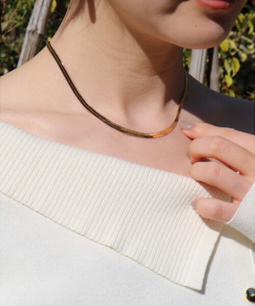 Rouge vif la cle / ルージュ・ヴィフ ラクレ ネックレス・ペンダント・チョーカー | 【LUV AJ/ラヴエージェイ】ヘリンボーンチェーン ネックレス | 詳細4