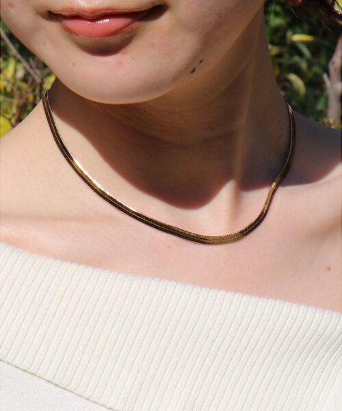 Rouge vif la cle / ルージュ・ヴィフ ラクレ ネックレス・ペンダント・チョーカー | 【LUV AJ/ラヴエージェイ】ヘリンボーンチェーン ネックレス | 詳細6