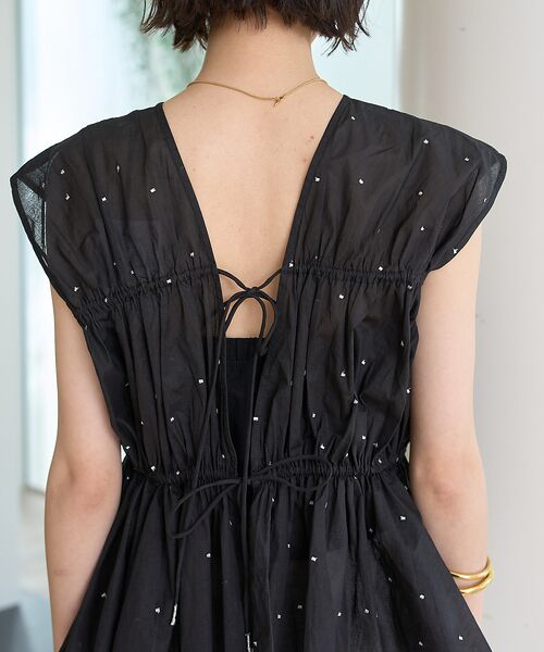 Rouge vif la cle / ルージュ・ヴィフ ラクレ シャツ・ブラウス | シルバードット刺繍ペプラムブラウス | 詳細13