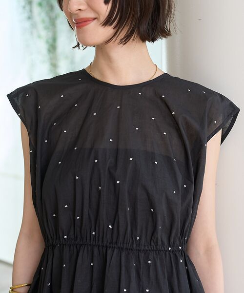 Rouge vif la cle / ルージュ・ヴィフ ラクレ シャツ・ブラウス | シルバードット刺繍ペプラムブラウス | 詳細14