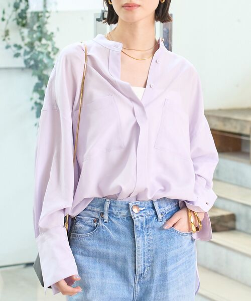 Rouge vif la cle/ルージュ・ヴィフ ラクレ NEWドルマンビッグシャツ【予約】 ラベンダー F Rouge vif la cle/ルージュ・ヴィフ ラクレ NEWドルマンビッグシャツ【予約】 ラベンダー F