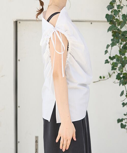 Rouge vif la cle / ルージュ・ヴィフ ラクレ シャツ・ブラウス | ギャザーアシンメトリーブラウス | 詳細17