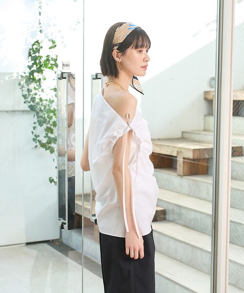 Rouge vif la cle / ルージュ・ヴィフ ラクレ シャツ・ブラウス | ギャザーアシンメトリーブラウス | 詳細2