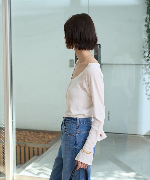 Rouge vif la cle / ルージュ・ヴィフ ラクレ Tシャツ | コットンヘンリーネックプルオーバー | 詳細4