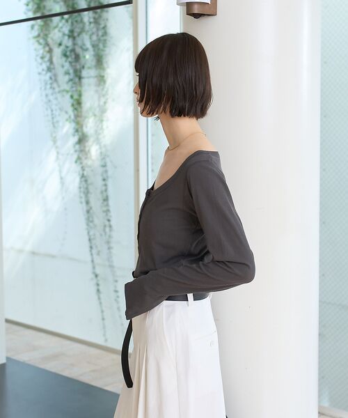 Rouge vif la cle / ルージュ・ヴィフ ラクレ Tシャツ | コットンヘンリーネックプルオーバー | 詳細12