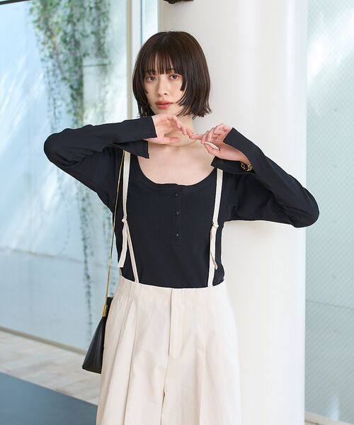 Rouge vif la cle / ルージュ・ヴィフ ラクレ Tシャツ | コットンヘンリーネックプルオーバー | 詳細18