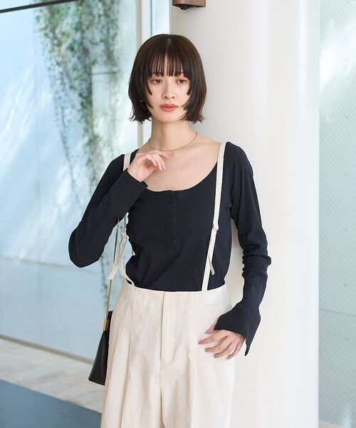 Rouge vif la cle / ルージュ・ヴィフ ラクレ Tシャツ | コットンヘンリーネックプルオーバー | 詳細19