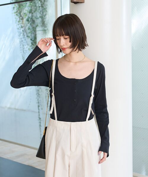 Rouge vif la cle / ルージュ・ヴィフ ラクレ Tシャツ | コットンヘンリーネックプルオーバー | 詳細20