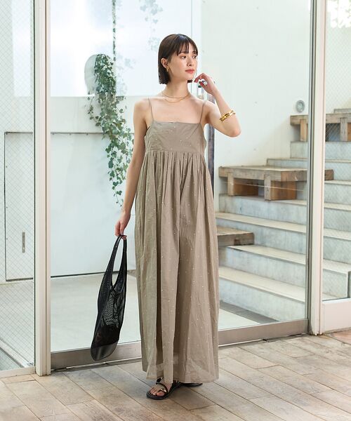 Rouge vif la cle / ルージュ・ヴィフ ラクレ ワンピース | シルバードット刺繍ワンピース | 詳細1