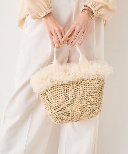 Rouge vif la cle / ルージュ・ヴィフ ラクレ ハンドバッグ | 【一部店舗限定】  チュールフリルかごバック | 詳細2