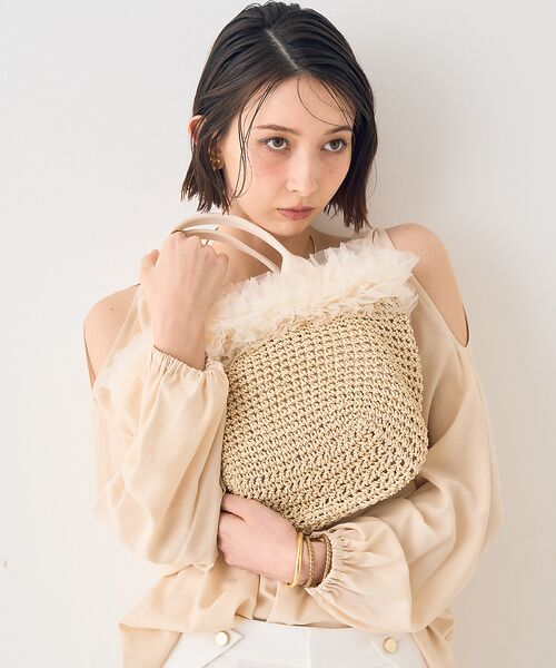 Rouge vif la cle / ルージュ・ヴィフ ラクレ ハンドバッグ | 【一部店舗限定】  チュールフリルかごバック | 詳細3