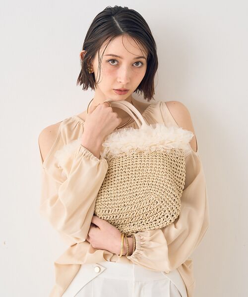 Rouge vif la cle / ルージュ・ヴィフ ラクレ ハンドバッグ | 【一部店舗限定】  チュールフリルかごバック | 詳細4