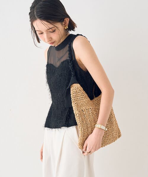 Rouge vif la cle / ルージュ・ヴィフ ラクレ トートバッグ | 【一部店舗限定】ショルダーリボンペーパーかごバック | 詳細9