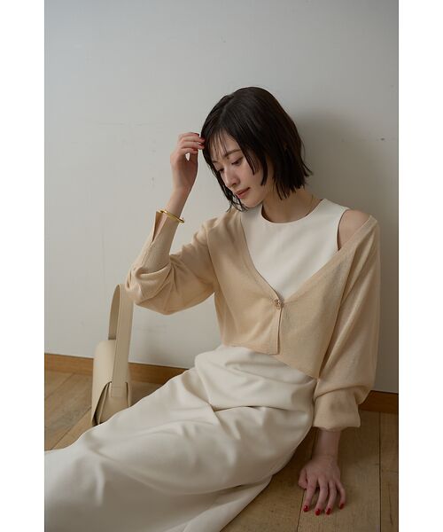 Rouge vif la cle / ルージュ・ヴィフ ラクレ ワンピース | 【一部店舗限定】【2点セット】シアーショートカーディガン×ノースリーブワンピセッ | 詳細12