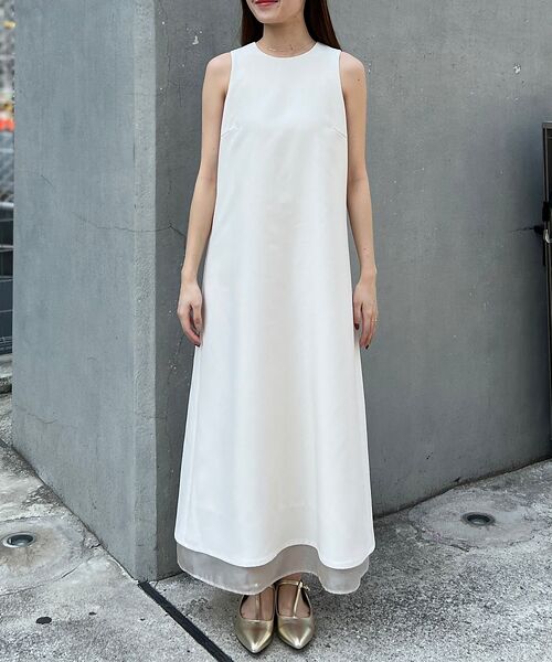 Rouge vif la cle / ルージュ・ヴィフ ラクレ ワンピース | 【一部店舗限定】【2点セット】シアーショートカーディガン×ノースリーブワンピセッ | 詳細13