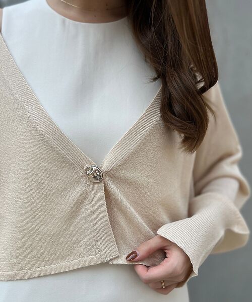 Rouge vif la cle / ルージュ・ヴィフ ラクレ ワンピース | 【一部店舗限定】【2点セット】シアーショートカーディガン×ノースリーブワンピセッ | 詳細18